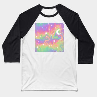 Vaporwave Rainbow Moonrise Skies Baseball T-Shirt